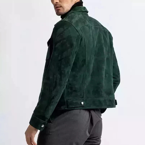 New <b>Leather</b> Classic <b>Trucker</b> <b>Jacket</b> For <b>Men</b> lambskin Real & Genuine High Quality Customized Embroidered Brand New 2025 <b>Jackets</b> - Product Image 4