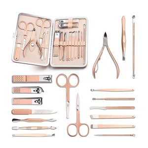 Set manicure Myrva da 16 pezzi con custodia rigida in pelle per strumenti per la cura delle unghie per adulti - Product Image 4