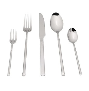Juego de cubiertos de plata de acero inoxidable con asas martilladas para juegos de cubiertos de mesa para comida de hotel y restaurante - Product Image 5