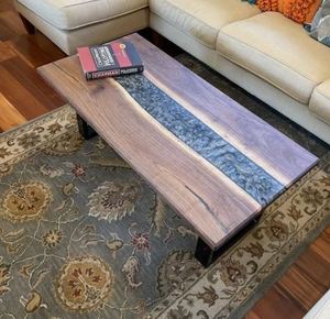 Trending Handmade Luxury <b>Epoxy</b> Resin Wooden <b>Table</b> <b>Top</b> Unique Multicolor <b>Epoxy</b> Resin Rectangle Wooden Coffee <b>Table</b> <b>Top</b> - Product Image 4