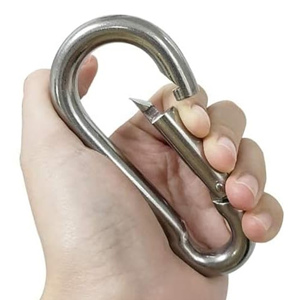 Custom Stainless Steel Heavy Duty Spring Snap Hook Carabiner Clip for Outdoor Camping Hiking Fishing Gym Equipment Hooks - Product Image 3