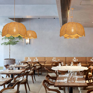 Nueva Colección de Decoración Marroquí, Lámpara Colgante de Ratán con Forma de Concha - Lámpara de Mimbre con Forma de Concha Hecha en Vietnam - Product Image 3