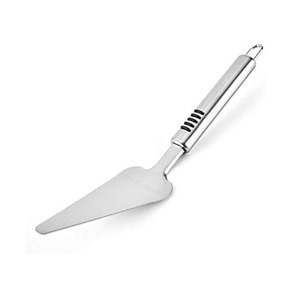 Juego de servidor Espátula de pastel de acero inoxidable Cortador de pastel dentado con mango cómodo - Product Image 2