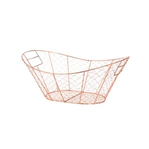 Meilleur panier en fil métallique de qualité supérieure fait à la main nouveau look panier en maille noir panier rond de comptoir enduit de puissance - Product Image 3