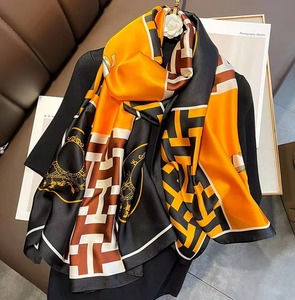 Custom 100% <b>Silk</b> <b>Scarf</b> For Women High Quality Breathable Light-weight Stylish Printed Pattern Hot Fashion Daily Wear Women <b>Scarf</b> - Product Image 1