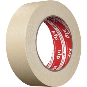 Cinta Adhesiva de Oficina - Crepé Fino Extra 301 MASKING-TEC, Crepé Ligero Natural, Rollo de 50m x 24mm, Paquete KIP de 9 - Product Image 1