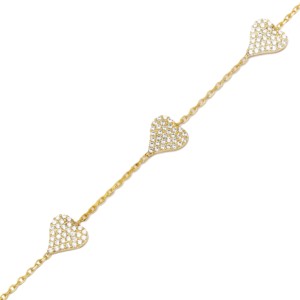 8mm Heart Design Clear Zircon Stone <b>Charm</b> Woman Bracelet Turkish Handmade Wholesale 925 Sterling Silver Jewelry - Product Image 4