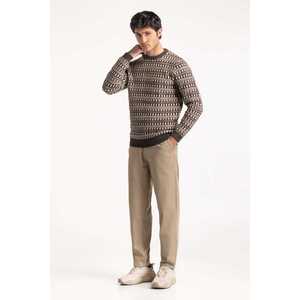 เสื้อคาร์ดิแกนคอกลมลายเรขาคณิตสำหรับผู้ชาย ผ้าฝ้าย 100% เสื้อฮู้ดสำหรับฤดูใบไม้ร่วง พิมพ์ลายตัวอักษรและตกแต่ง - Product Image 5