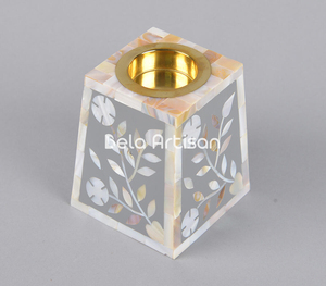 Brûleur Bakhoor incrusté de nacre avec découpe florale Porte-encens décoratif élégant pour la maison et les cadeaux - Product Image 2