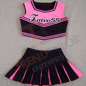 Uniformes de cheerleading pour femmes en gros, hauts de football en maille personnalisés - Product Image 4