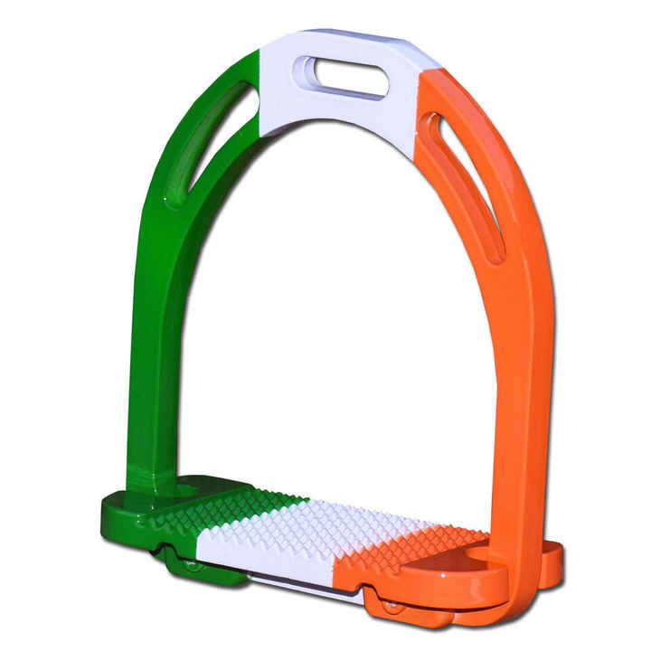 USA Flag Safety Stirrup With Rubber Pad Lightweight Aluminum Saddle Accessories Anti Slip Horse Equestrian with Custom Logo