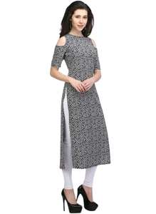 Kurta crepé suave y ligero para mujer Estilo versátil para todas las ocasiones Fácil de usar y mantener de proveedor indio - Product Image 3