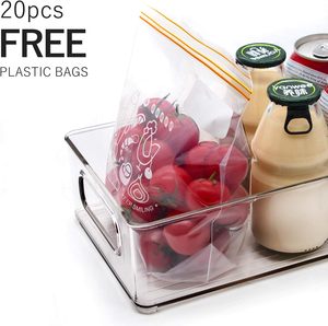 Caja de almacenamiento apilable transparente de alta calidad para refrigerador, organizador, caja de almacenamiento apilable, contenedores, contenedor de plástico para alimentos - Product Image 4