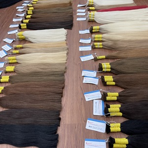 Extensions de cheveux humains vierges Remy vietnamiens de haute qualité en gros, lisses naturels, en vrac, 100g, sans traitement chimique - Product Image 1