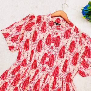 Robe une pièce en georgette imprimée en coton de créateur avec manches fantaisie en soie Salwar de style indien pour les fêtes de mariage pour adultes - Product Image 4