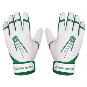 Gants de frappe de baseball en cuir de qualité supérieure, prix de gros personnalisé, paume en cuir premium, sangle de poignet renforcée, gants de frappe de softball de haute qualité - Product Image 3