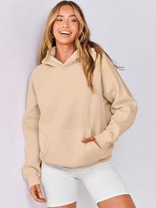 Nueva Llegada, Sudaderas con Capucha de Invierno para Mujer, Calidad Premium, Algodón/Poliéster, Transpirables, Informales, Forradas, Cortas, con Logotipo Personalizado - Product Image 4