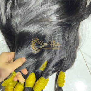 Cabello Humano Vietnamita Virgen 100% Sin Procesar, Cutícula Completa Alineada, Liso Natural, Sin Remy, Doble Trama a Máquina, Súper Calidad - Product Image 1