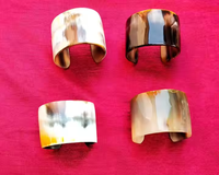 Bracelet manchette moderne en corne de buffle naturelle de haute qualité, fait main, pour femme, vente en gros