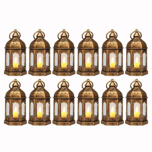 traditional brass <b>lantern</b> with glass panels for home temple decor and spiritual meditation <b>lighting</b> <b>indoors</b> - Product Image 2