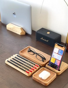 Portalápices Ecológico Hecho a Mano con Resina y Madera Natural con Diseño de MODELO, Organizador de Accesorios de Escritorio - Product Image 3