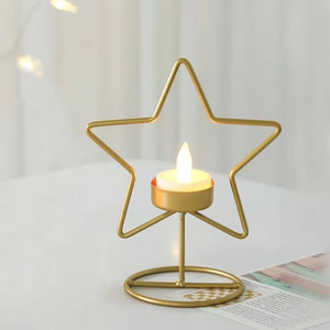 Porte-bougie décoratif en métal de luxe, nouveau modèle 2025, élégant, pour les salons, les tables à manger et les espaces extérieurs - Product Image 1