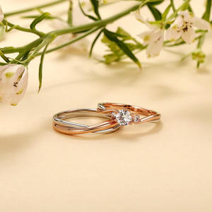 Anillo de Boda Minimalista de Dos Tonos con Circonita para Hombre, Marca Jeulia - Product Image 5