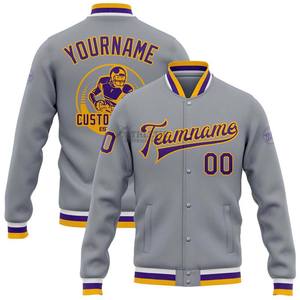 Chaquetas de béisbol de invierno con logotipo personalizado para hombre, ropa deportiva Vintage de dos tonos, chaqueta de béisbol universitaria con nombre de equipo de alta calidad para hombre - Product Image 6