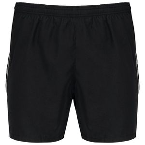 Short en polyester décontracté de haute qualité pour hommes, logo personnalisé, taille élastique, entraînement, fitness, sport, yoga, course à pied, motif uni - Product Image 5