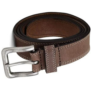 Cinturón de piel de vaca genuino de capa superior informal Hebilla ancha con pretina de aleación simple para jóvenes y de mediana edad - Product Image 6