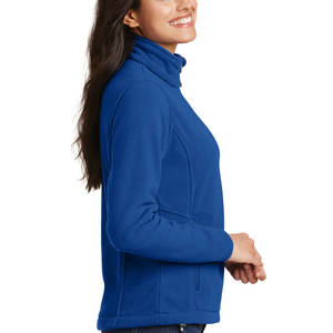 Vestes d'hiver réversibles coupe-vent en polaire véritable bleu royal à fermeture éclair intégrale pour femmes, séchage rapide - Product Image 3