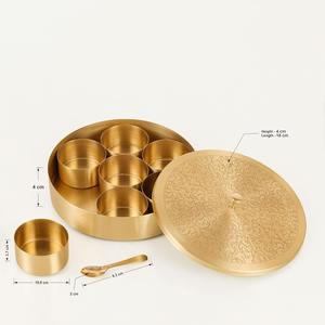 Étagère à épices plaquée or fantaisie avec dessus floral brillant pour un rangement sûr des épices et une utilisation en cadeau, grande taille, nouveaux prix - Product Image 1