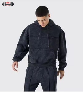 Survêtement délavé à l'acide avec 100% coton en gros disponible à des prix raisonnables survêtement pour survêtements pour hommes, respirant - Product Image 4