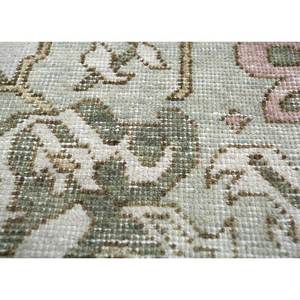 Tapis en laine noué à la main Erbe Ivory, grand format, motif médaillon rectangulaire en puzzle, pour salon, chambre, couloir - Tapis GS-21 - Product Image 3