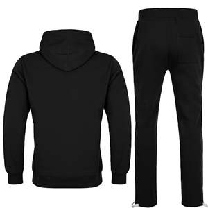 Conjunto Deportivo Informal de Invierno para Hombre, 2 Piezas, Manga Larga, 100% Algodón, Sudadera con Capucha de Felpa, Ropa Exterior Transpirable - Product Image 2