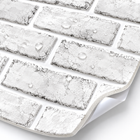 Papier peint en mousse 3D auto-adhésif blanc MORLENX, imperméable, à coller et à décoller, panneaux muraux pour le salon, décoration de la maison