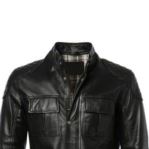 Chaqueta de Cuero Genuino Estilo Nuevo, Chaqueta de Motociclista de Moda Entallada para Hombre, Abrigo de Cuero Vacuno 100% Real, Color Marrón Vintage, Transpirable, la Mejor del Mercado - Product Image 4