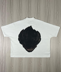 Venta al por mayor de encargo de peso pesado 100% algodón recortada Camiseta de gran tamaño de impresión Hip Hop gráfico camisetas ajustadas boxy fit camisetas de los hombres - Product Image 1