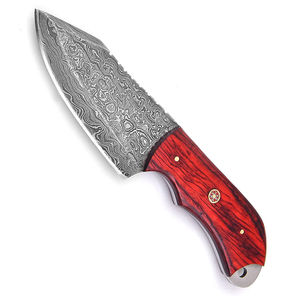 Couteau de chasse artisanal en acier inoxydable à lame fixe avec étui, couteau tactique multifonctionnel portable pour le camping, bord dentelé OEM - Product Image 2