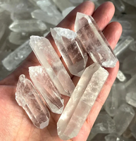 Pierre précieuse authentique de haute qualité en quartz naturel clair, cristaux bruts pointus, écologiques, pour décoration de fêtes et cadeaux