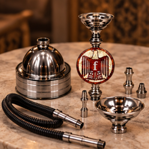 Cachimba de Lujo de Latón Hecha a Mano con Diseño de Mosaico Decorativo, Estilo Egipcio, para Mesa - Product Image 2