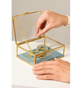 Joyero de cristal acabado en oro solución de almacenamiento de lujo, hecho a medida para los minoristas de joyería de primera calidad y la clientela exigente - Product Image 3