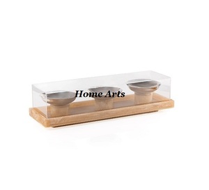 Cuenco para bombones de acero inoxidable con soporte de resina Cuenco para dulces de forma redonda de la más alta calidad a precio barato - Product Image 2