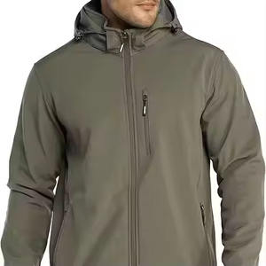 Veste Softshell Légère pour Homme, Doublée en Polaire, à Capuche, Coupe-Vent, Résistante à l'Eau, pour la Randonnée Hivernale, Col Montant, Formelle - Product Image 1