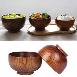 Bol à salade en bois d'acacia à bas prix bol de service en bois naturel de haute qualité en Inde prix spécial d'usine - Product Image 2