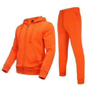 Trajes de chándal para hombre lisos Logotipo de chándal personalizado Conjuntos de Jogger de dos piezas Conjuntos de chándal de lana para hombre 1 pieza 100% Poliéster Adultos - Product Image 1