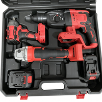 Kit combiné d'outils électriques sans fil 3-en-1 21V OEM avec clé à chocs, marteau perforateur et meuleuse d'angle, interface de batterie de type M