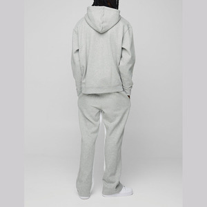 Stylish Customizable <b>Plus</b> <b>Size</b> Casual Men Tracksuit Two-Piece Activewear <b>Set</b> Solid Pullover Hoodie <b>Jogger</b> Pants Breathable - Product Image 5