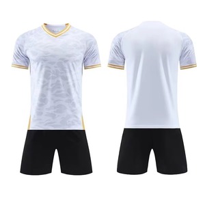 Conjunto de camiseta de fútbol de equipo personalizado de alta calidad, 100% poliéster, armadura acolchada de secado rápido, uniforme de liga de fútbol Unisex, Kit de diseño OEM - Product Image 2
