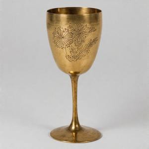PureVessel Sainte Trinité Vintage Église Verre À Vin Communion Coupe Classique Conception Sacrée Gravé En Laiton pour L'utilisation Du Culte De Noël - Product Image 1